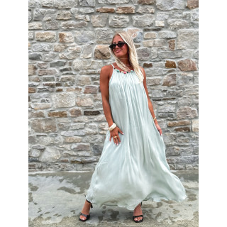 Robe longue Lanaé - Vert d'eau