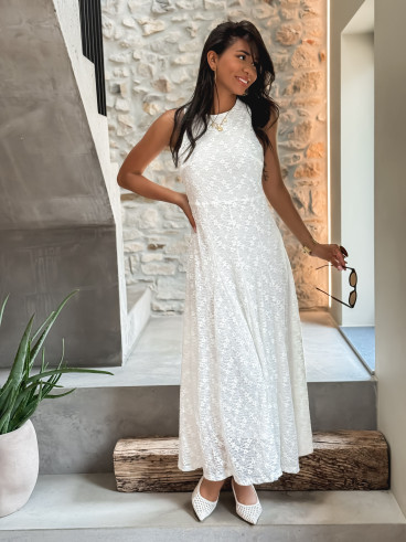 Robe longue Enolane - Blanc