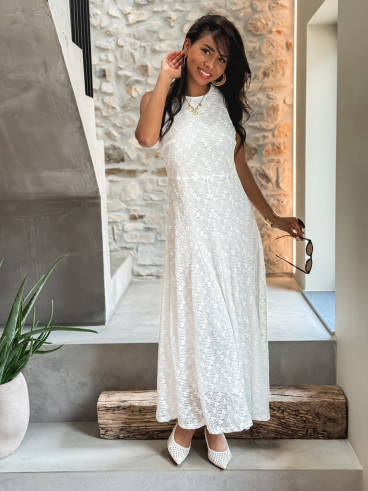 Robe longue Enolane - Blanc