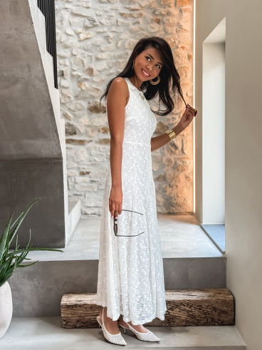 Robe longue Enolane - Blanc
