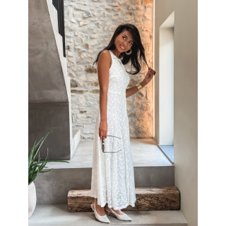 Robe longue Enolane - Blanc