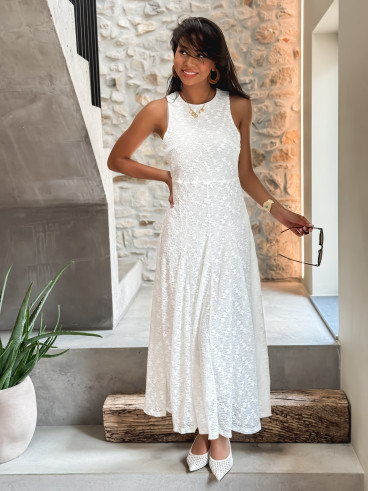 Robe longue Enolane - Blanc