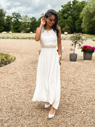 Robe longue Emiliane - Ecru