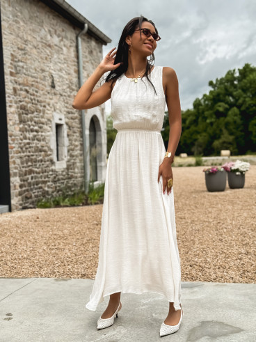 Robe longue Emiliane - Ecru