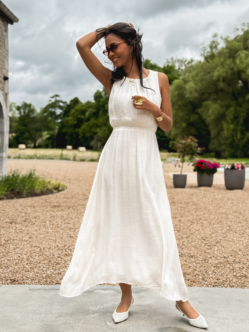 Robe longue Emiliane - Ecru