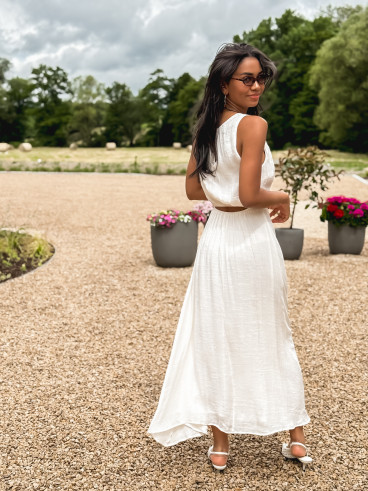 Robe longue Emiliane - Ecru