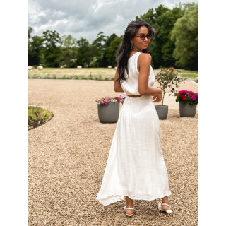 Robe longue Emiliane - Ecru