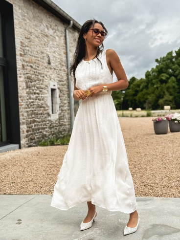 Robe longue Emiliane - Ecru