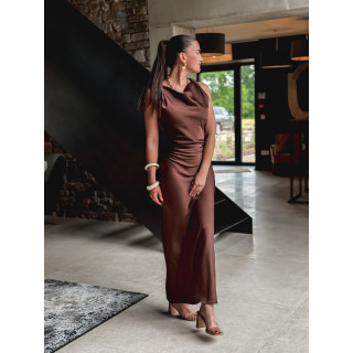 Robe longue Leyna - Chocolat