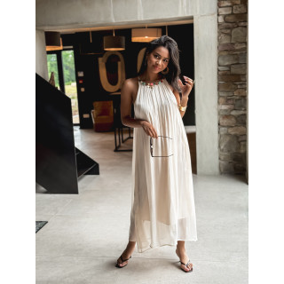 Robe longue Lanaé - Crème