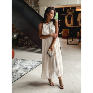Robe longue Lanaé - Crème