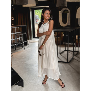 Robe longue Lanaé - Crème