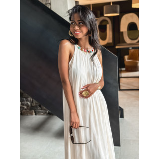 Robe longue Lanaé - Crème