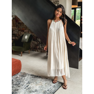 Robe longue Lanaé - Crème