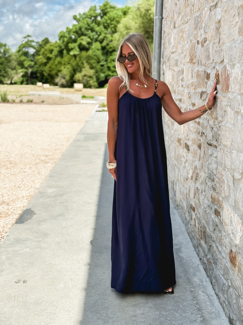 Robe longue Venetta - Bleu marine