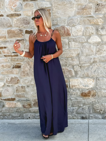 Robe longue Venetta - Bleu marine