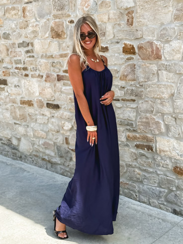 Robe longue Venetta - Bleu marine