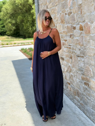 Robe longue Venetta - Bleu marine