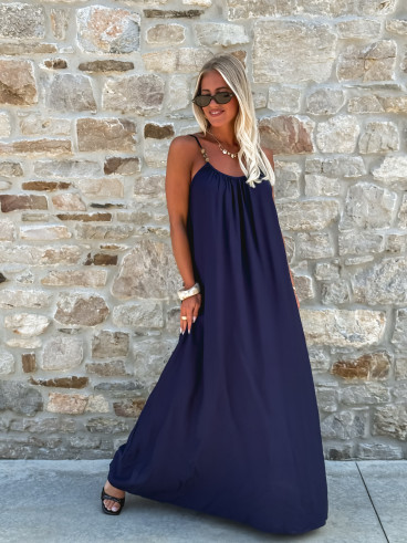 Robe longue Venetta - Bleu marine