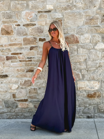 Robe longue Venetta - Bleu marine