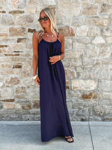 Robe longue Venetta - Bleu marine