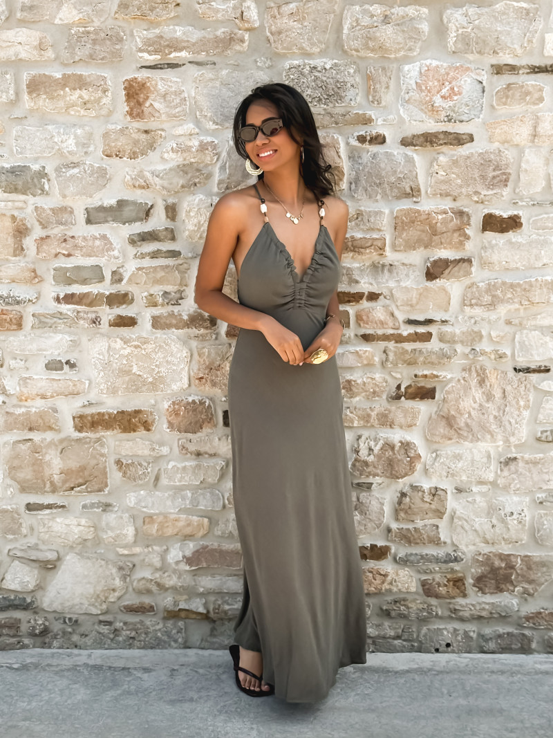 Robe longue Véllia - Kaki