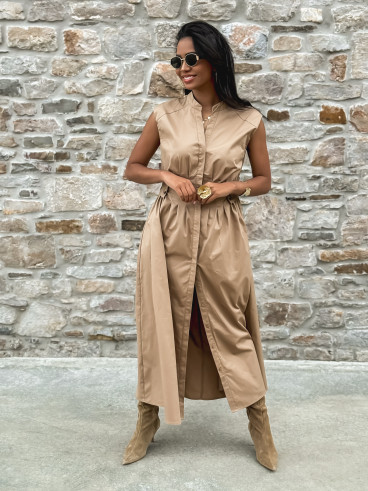 Robe longue Hallya - Beige