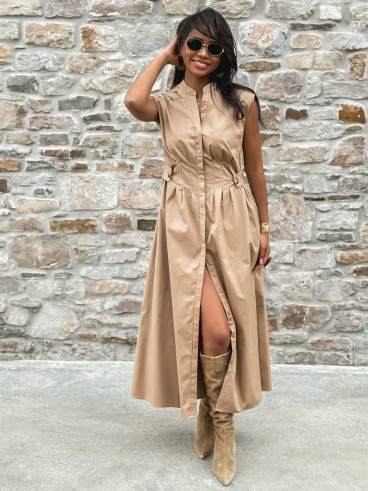 Robe longue Hallya - Beige