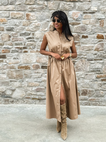 Robe longue Hallya - Beige