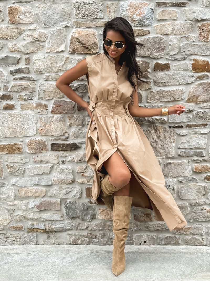 Robe longue Hallya - Beige