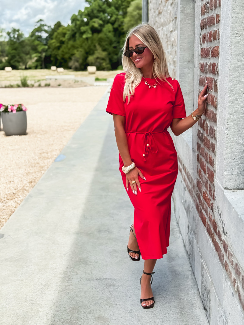 Robe longue Gianina - Rouge