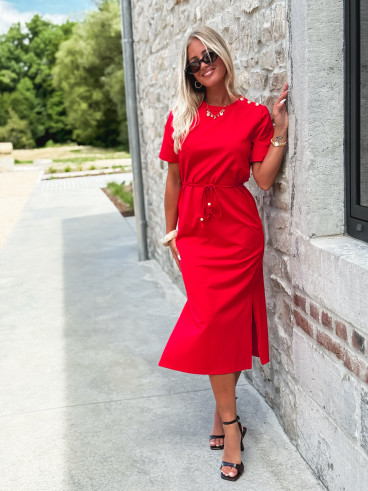 Robe longue Gianina - Rouge