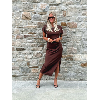 Robe longue Nira - Chocolat