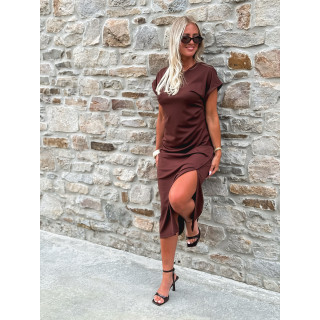 Robe longue Nira - Chocolat