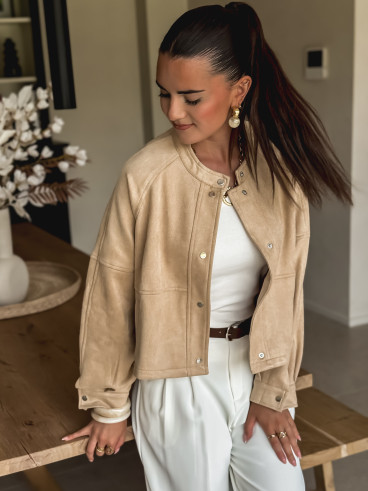 Veste en daim Azora - Beige