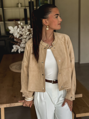 Veste en daim Azora - Beige