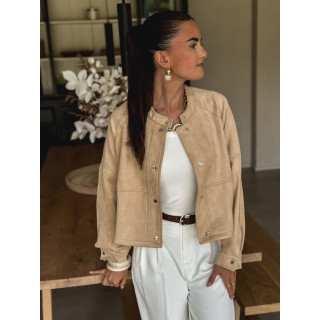 Veste en daim Azora - Beige