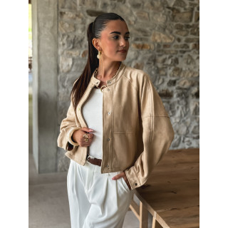 Veste en daim Azora - Beige