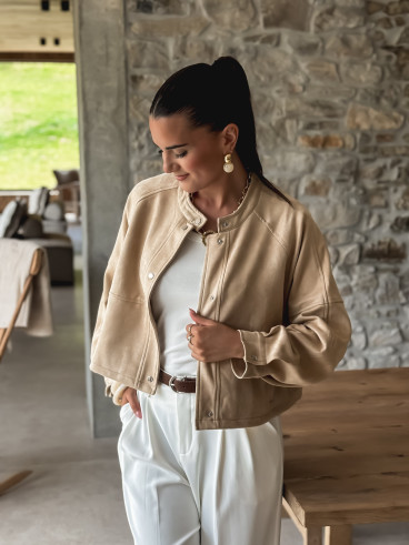 Veste en daim Azora - Beige