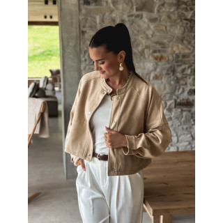 Veste en daim Azora - Beige