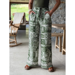 Pantalon à motifs Mélline - Kaki