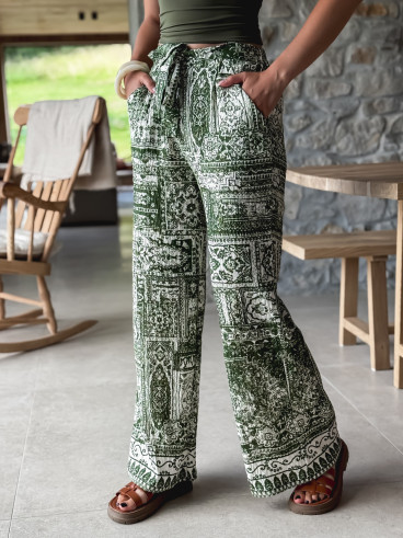 Pantalon à motifs Mélline - Kaki