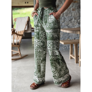 Pantalon à motifs Mélline - Kaki