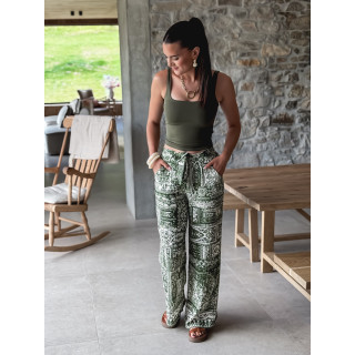 Pantalon à motifs Mélline - Kaki