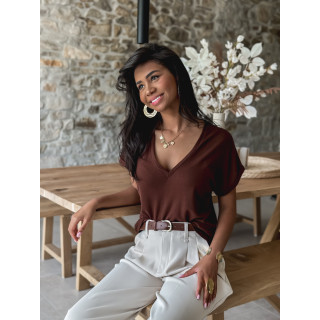 T-shirt Athéna - Chocolat