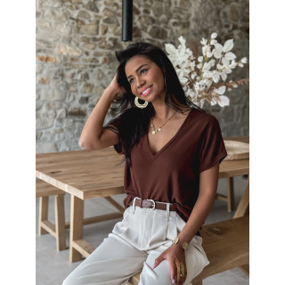T-shirt Athéna - Chocolat