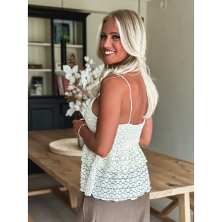 Top en dentelle Lorna - Ecru