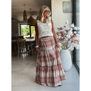Crop top en crochet Shelby - Blanc