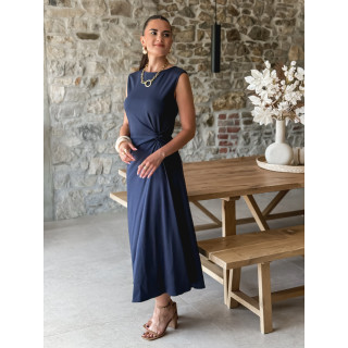 Robe longue Bertha - Bleu marine