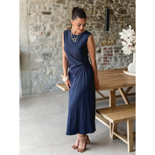 Robe longue Bertha - Bleu marine